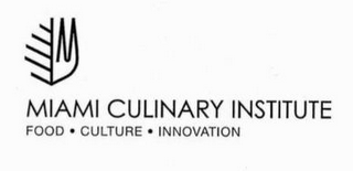 M MIAMI CULINARY INSTITUTE FOOD · CULTURE · INNOVATION logo