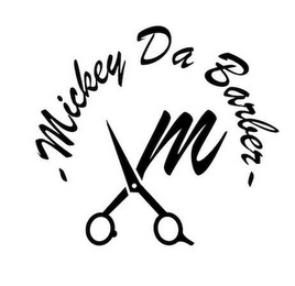 - M MICKEY DA BARBER - logo