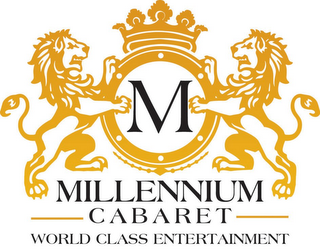 M MILLENNIUM CABARET WORLD CLASS ENTERTAINMENT logo