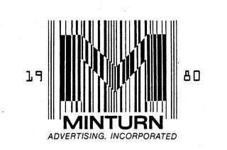 M MINTURN ADVERTISING, INCORPORATED 1980 logo