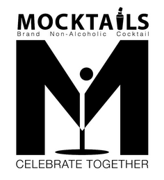 M MOCKTAILS BRAND NON-ALCOHOLIC COCKTAIL CELEBRATE TOGETHER logo