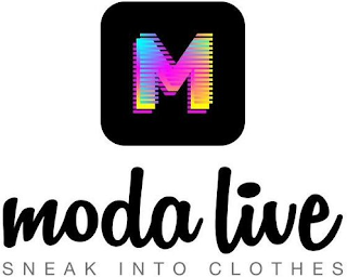 M MODA LIVE SNEAK INTO CLOTHES logo