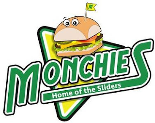 M MONCHIES HOME OF THE SLIDERS logo