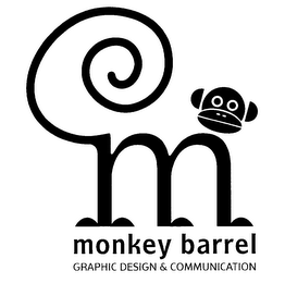 M MONKEY BARREL GRAPHIC DESIGN & COMMUNICATION logo