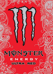 M MONSTER ENERGY ULTRA RED logo