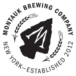M MONTAUK BREWING COMPANY NEW YORK - ESTABLISHED 2012 logo