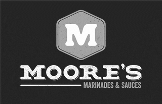 M MOORE'S MARINADES & SAUCES logo