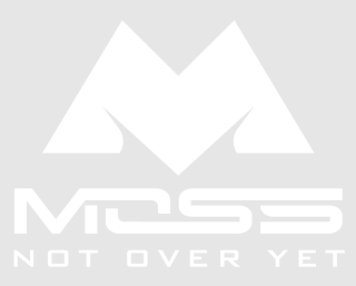 M MOSS NOT OVER YET logo