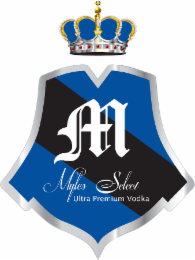 M MYLES SELECT ULTRA PREMIUM VODKA logo