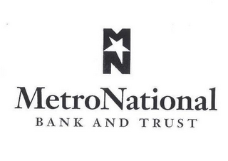 M N METRONATIONAL BANK AND TRUST logo