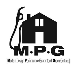 M P G {MODERN DESIGN PERFORMANCE GUARANTEED GREEN CERTIFIED} logo
