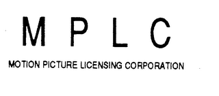 M P L C MOTION PICTURE LICENSING CORPORATION logo