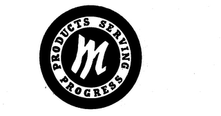 M PRODUCTS SERVING PROGRESS logo