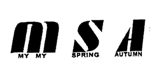 M S A MY MY SPRING AUTUMN logo