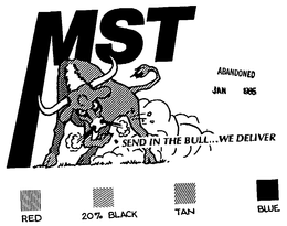 M S T SEND IN THE BULL...WE DELIVER logo