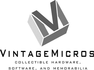 M VINTAGEMICROS COLLECTIBLE HARDWARE, SOFTWARE, AND MEMORABILIA logo