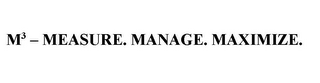 M3 - MEASURE. MANAGE. MAXIMIZE. logo