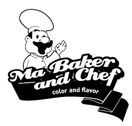 MA BAKER AND CHEF COLOR AND FLAVOR logo