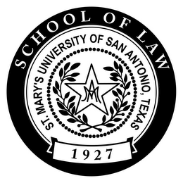 MA SCHOOL OF LAW ST. MARY'S UNIVERSITY OF SAN ANTONIO, TEXAS 1927 logo