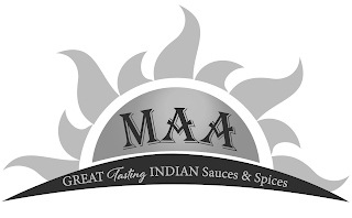 MAA GREAT TASTING INDIAN SAUCES & SPICES logo