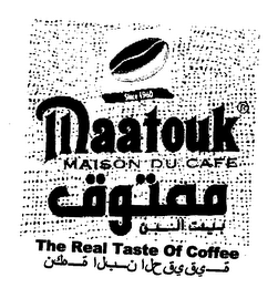 MAATOUK MAISON DU CAFE THE REAL TASTE OF COFFEE logo