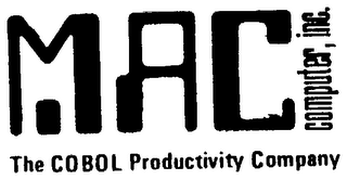MAC COMPUTER, INC. THE COBOL PRODUCTIVITY COMPANY logo