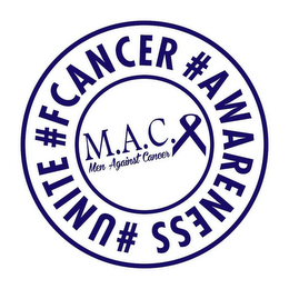 M.A.C. MEN AGAINST CANCER #FCANCER #AWARENESS #UNITE logo