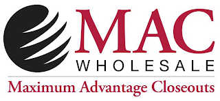 MAC WHOLESALE MAXIMUM ADVANTAGE CLOSEOUTS logo