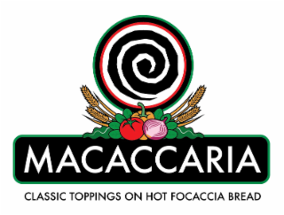 MACACCARIA CLASSIC TOPPINGS ON HOT FOCACCIA BREAD logo