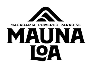 MACADAMIA POWERED PARADISE MAUNA LOA logo