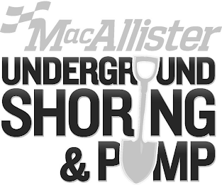 MACALLISTER UNDERGROUND SHORING & PUMP logo