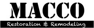 MACCO RESTORATION AND REMODELING logo
