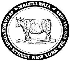 MACELLERIA 48 GANSEVOORT STREET NEW YORK TEL 212 741 2555 logo