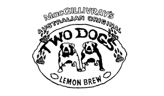 MACGILLIVRAY'S AUSTRALIAN ORIGINAL TWO DOGS LEMON BREW logo
