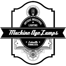 MACHINE AGE LAMPS ANTIQUE INDUSTRIAL LIGHTING LAKEVILLE MINNESOTA logo
