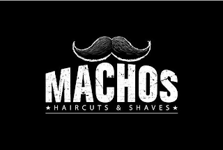 MACHOS HAIRCUTS & SHAVES logo