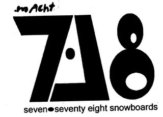 .MACHT 7 78 SEVEN SEVENTY EIGHT SNOWBOARDS logo