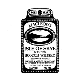 MACLEOD'S ISLE OF SKYE BLENDED SCOTCH WHISKEY PRODUCT OF SCOTLAND logo