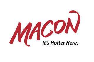 MACON IT'S HOTTER HERE. logo