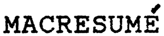 MACRESUME logo