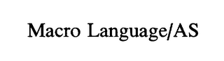 MACRO LANGUAGE/AS logo