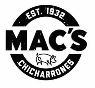 MAC'S EST. 1932 CHICHARRONES logo