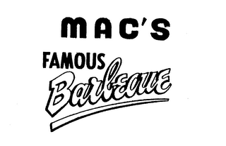 MAC'S FAMOUS BARBECUE logo