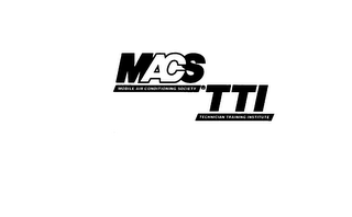 MACS MOBILE AIR CONDITIONING SOCIETY TTI TECHNICIAN TRAINING INSTITUTE logo