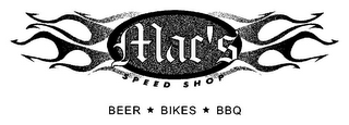 MAC'S SPEED SHOP BEER BIKES BBQ logo