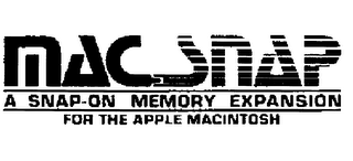 MACSNAP A SNAP-ON MEMORY EXPANSION FOR THE APPLE MACINTOSH logo