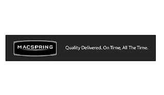 MACSPRING QUALITY DELIVERED. ON TIME, ALL THE TIME. logo