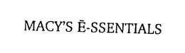 MACY'S E-SSENTIALS logo