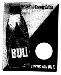 MAD BULL ENERGY DRINK TURNS YOU ON!!! logo