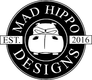 MAD HIPPO DESIGNS EST. 2016 logo
